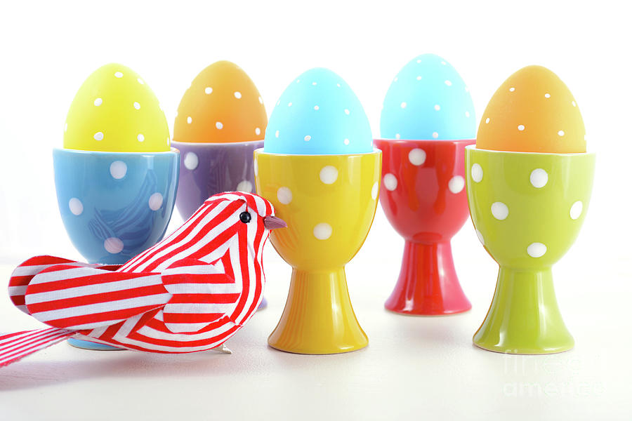 Bright Color Easter Eggs #4 Photograph by Milleflore Images