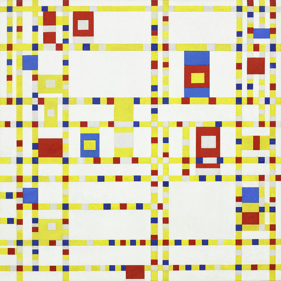 Abstract Painting - Broadway Boogie Woogie by Piet Mondrian by Mango Art