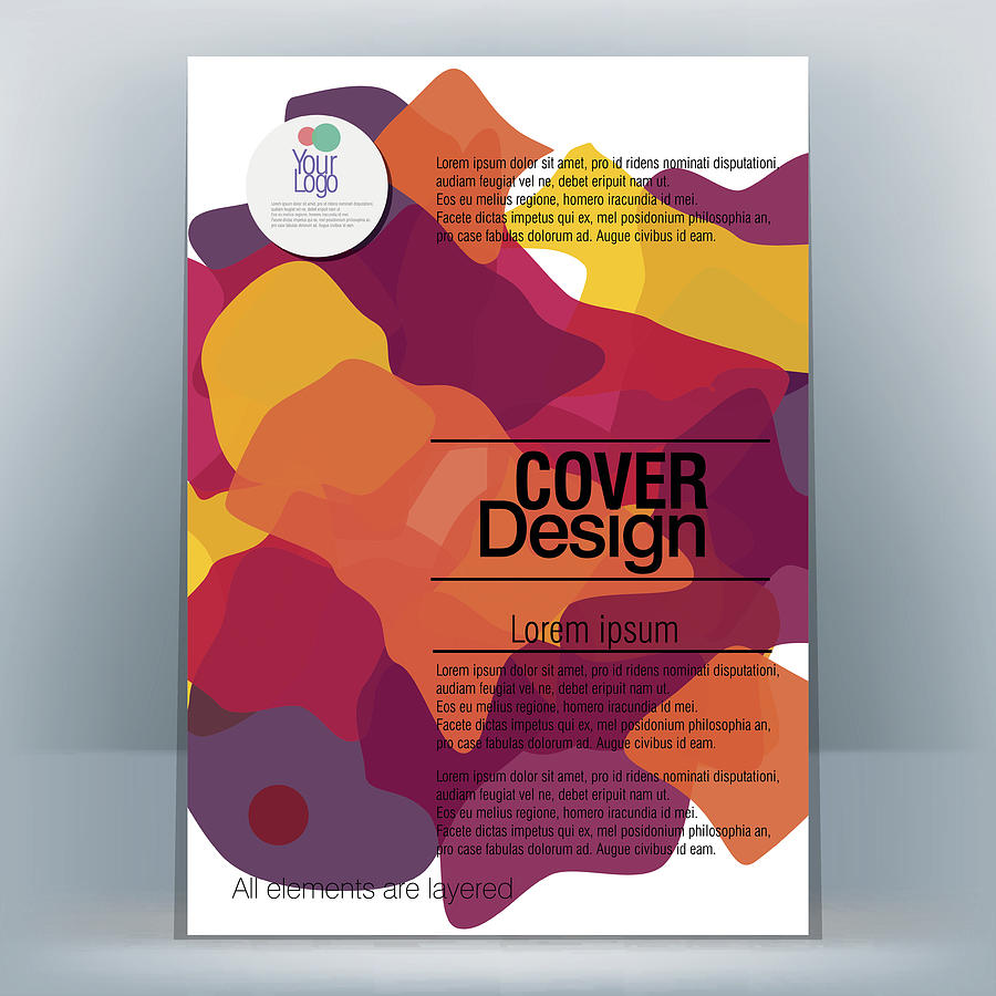Brochure Design Template #4 Drawing by LEOcrafts