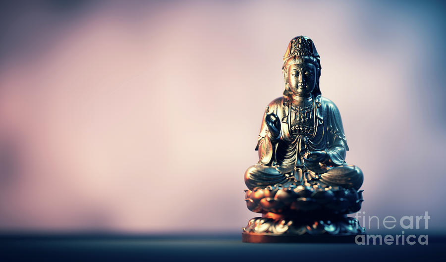 Buddha statue, zen meditation in yoga #4 Photograph by Michal Bednarek