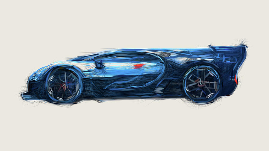 Bugatti Veyron Rembrandt Bugatti Car Drawing iPhone Case by CarsToon  Concept - Pixels