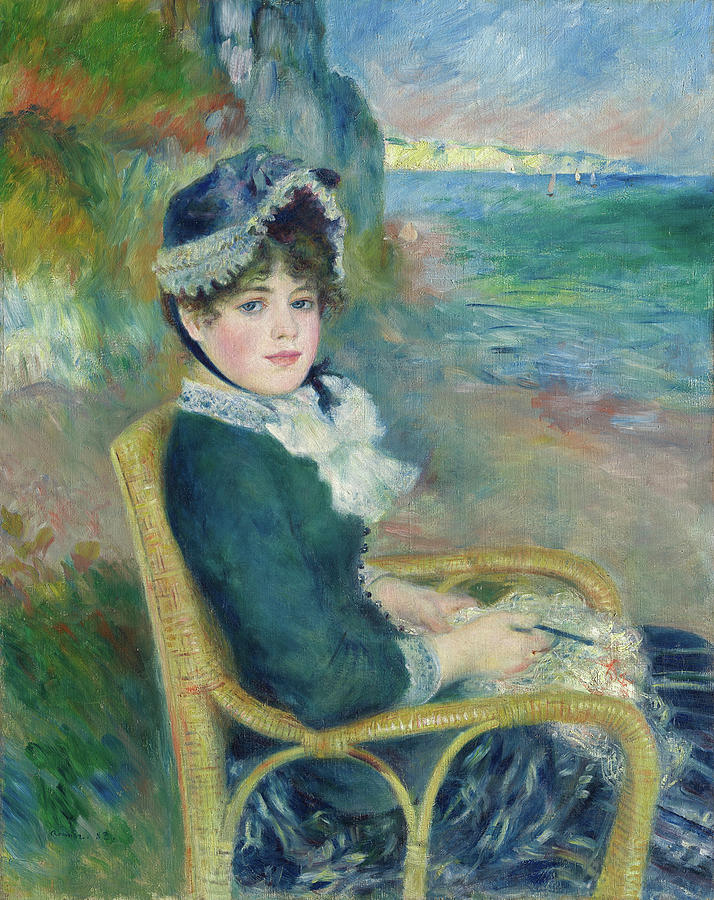 Pierre Auguste Renoir Painting - By the Seashore #4 by Auguste Renoir