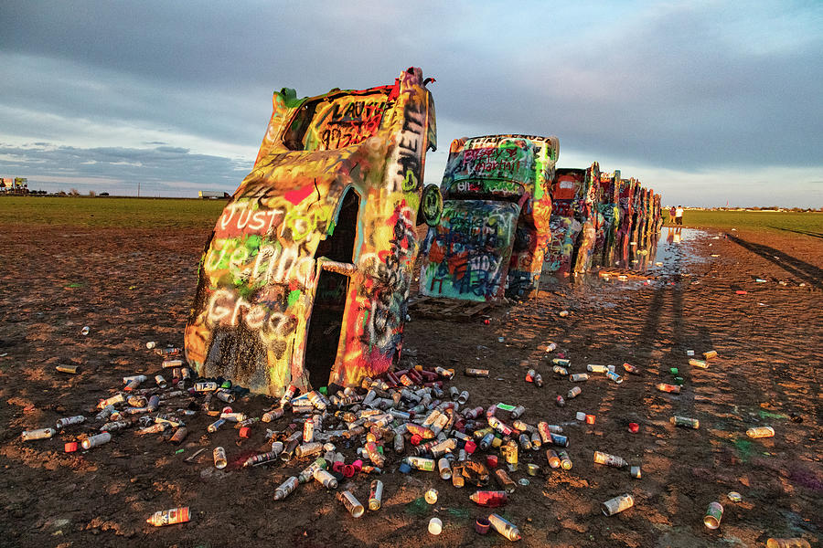 Cadillac Ranch on Historic Route 66 in Amarillo Texas #4 Photograph by Eldon McGraw