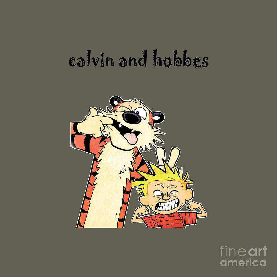 Calvin And Hobbes Drawing By Roland G Dombroski - Fine Art America