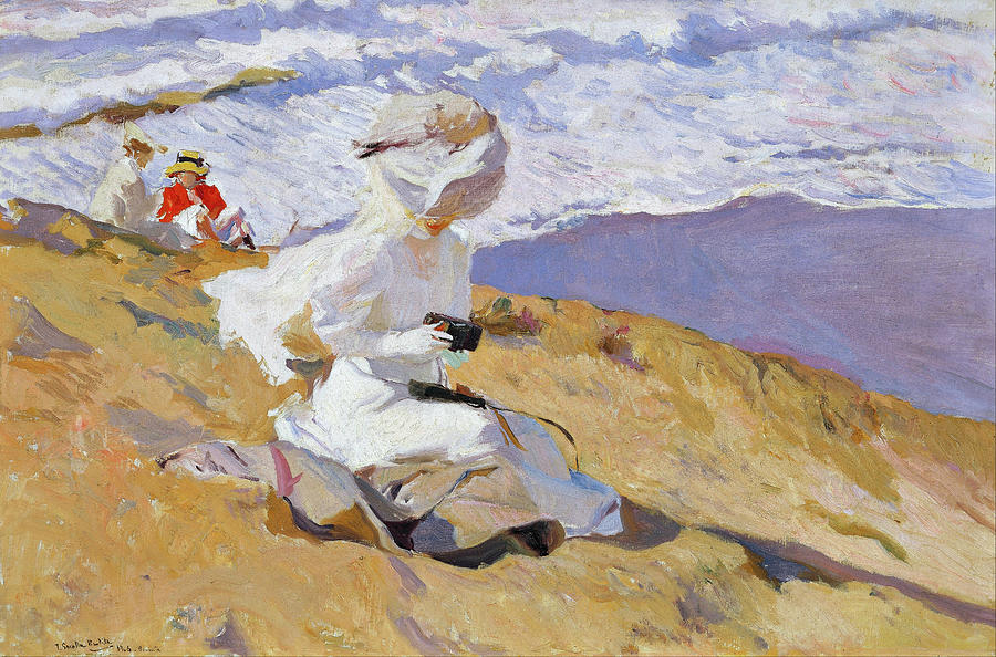 Beach Painting - Capturing the moment #5 by Joaquin Sorolla