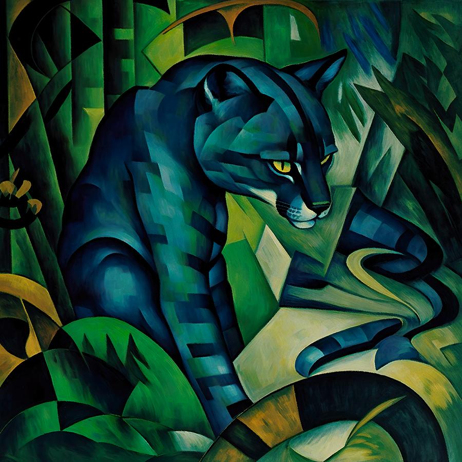 Cat fever jungle by Robert #4 Painting by Robert R Splashy Art Abstract Paintings