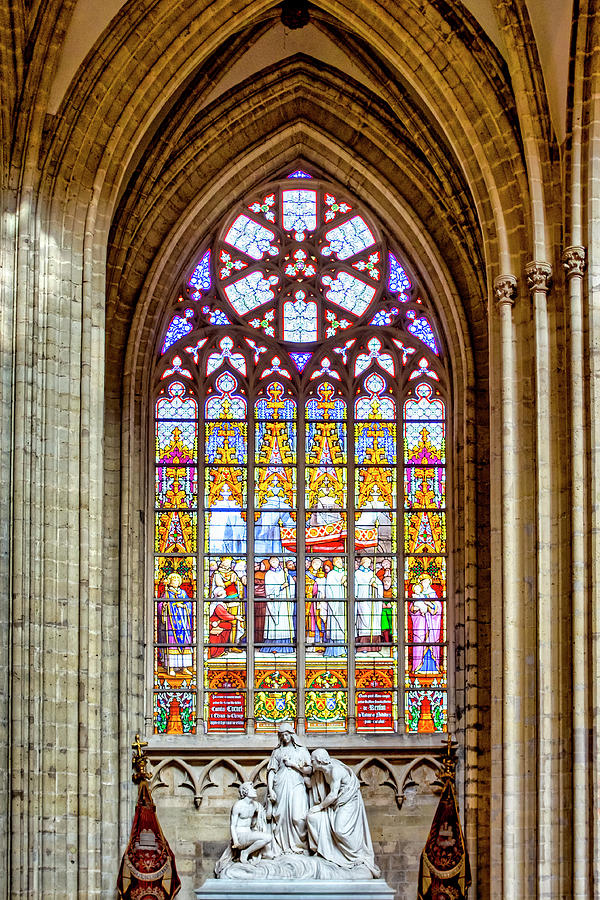 Cathedral of St. Michael and St. Gudula #4 Photograph by Fabrizio Troiani