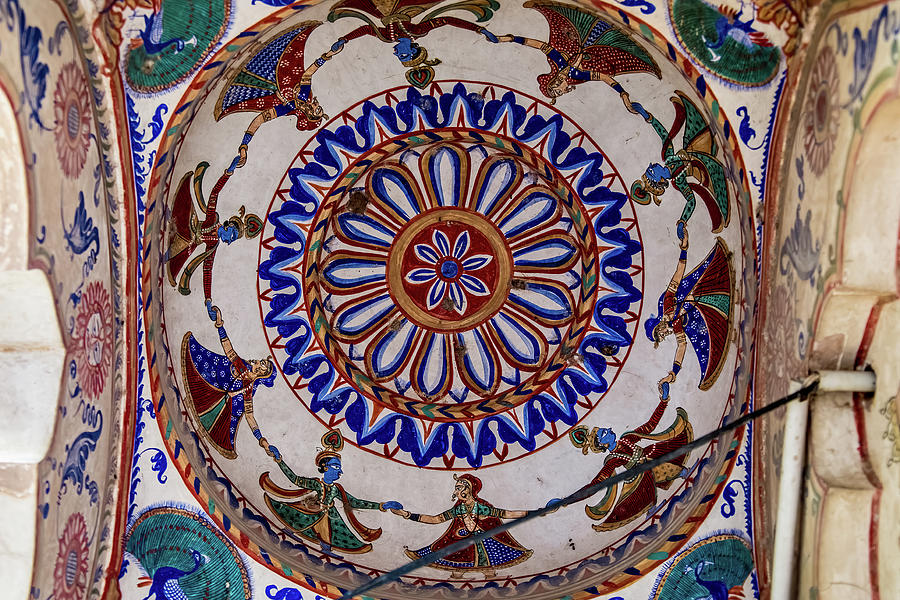 Ceiling painting from Nawalgarh, Rajasthan #4 Photograph by Lie Yim