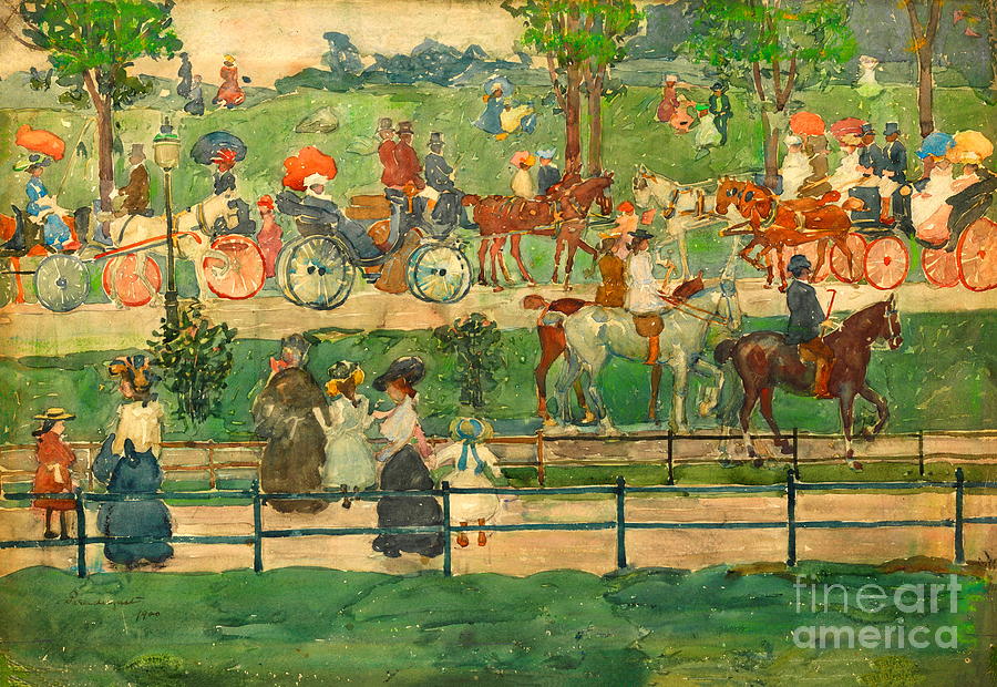 Central Park #4 Painting by Maurice Prendergast