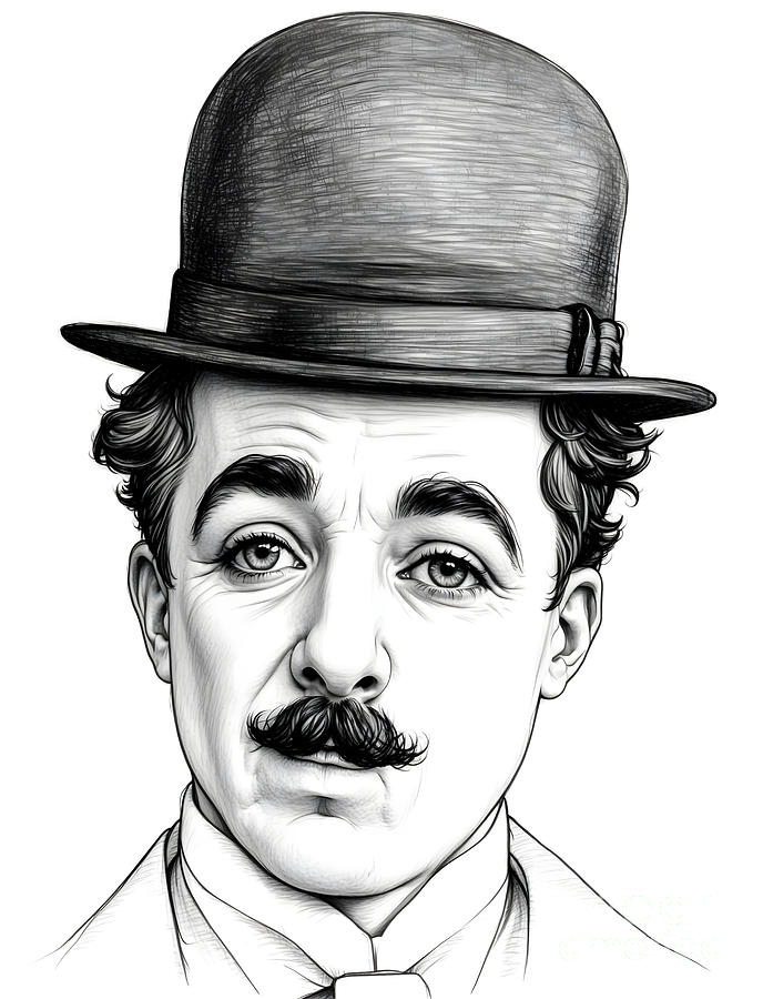 Charlie Chaplin Sketch. #4 Digital Art by Ken Biggs - Fine Art America