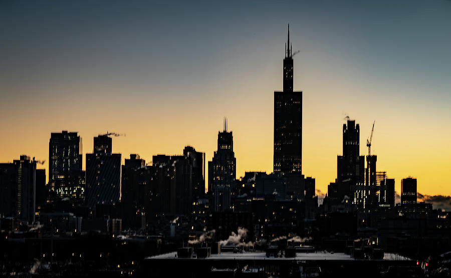 Chicago skyline at dawn  #4 Photograph by Sven Brogren