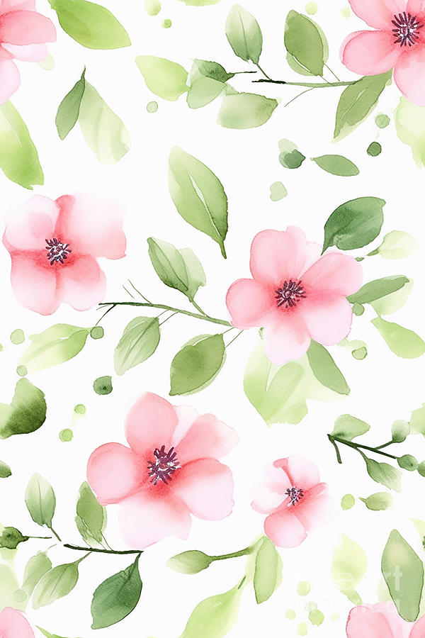 Chindora - floral wallpaper Digital Art by Sabantha - Fine Art America