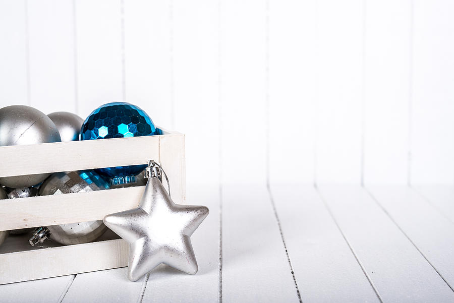 Christmas decoration over white background - selective focus, copy space #4 Photograph by DiyanaDimitrova