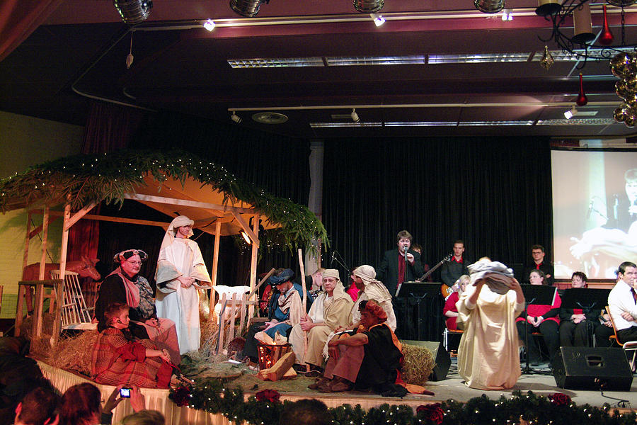 Christmas with nativity scene #4 Photograph by Middelveld