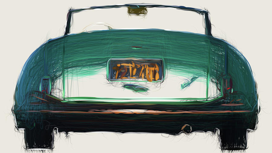 Chrysler Thunderbolt Concept Drawing #4 Digital Art by CarsToon Concept