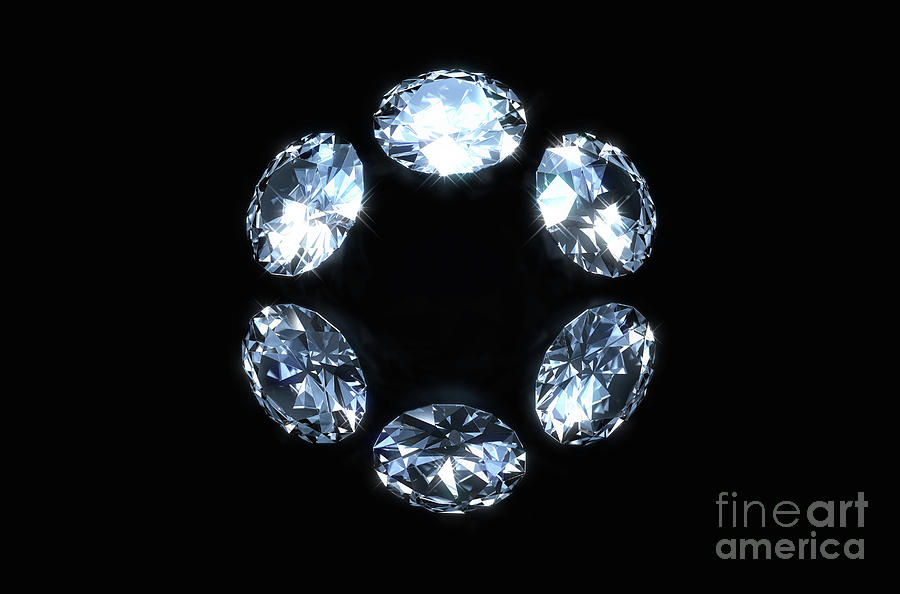 Circle Array Of Diamonds Digital Art