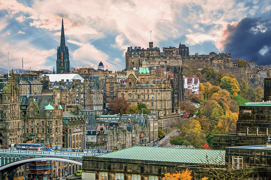 City of Edinburgh Scotland Digital Art by SnapHappy Photos