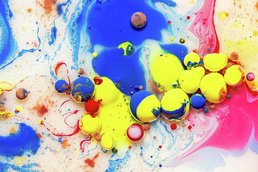 Colorful artistic abstract background bubble painting art Photograph by Michalakis Ppalis