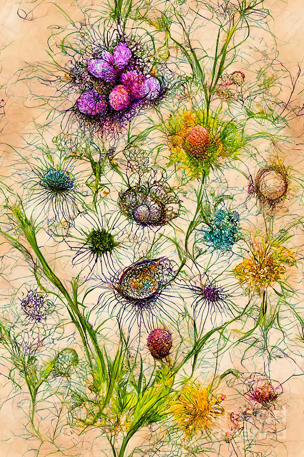 Colorful Summer Meadow Digital Art