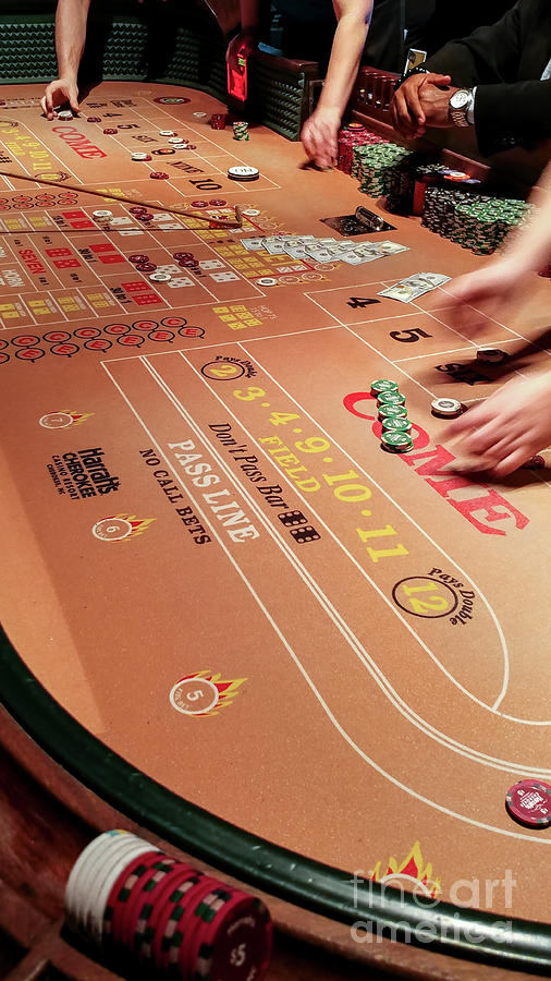 Craps Table at Harrahs Cherokee Casino Resort  #5 Photograph by David Oppenheimer