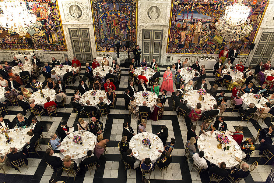 Crown Prince Frederik of Denmark Holds Gala Banquet At Christiansborg Palace #4 Photograph by Ole Jensen