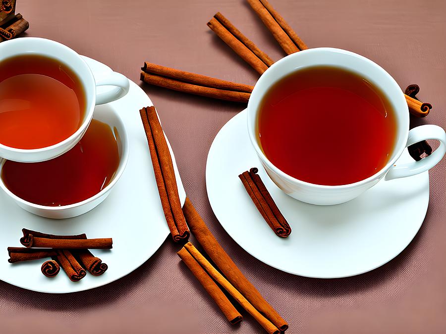 Cup of Tea with Cinnamon, Generative AI Illustration #4 Digital Art by Miroslav Nemecek