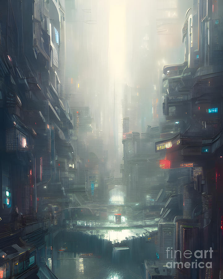 Cyberpunk City Digital Art by Elle Arden Walby - Fine Art America