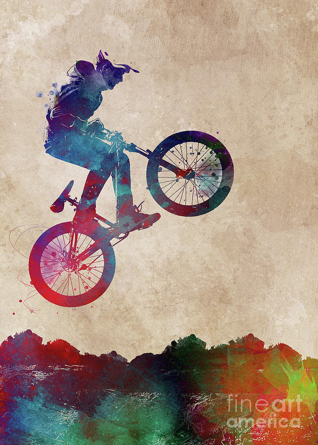 Cycling Bike sport art #cycling #sport #4 Digital Art by Justyna Jaszke JBJart