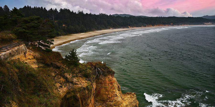 Nature Photograph - Devils Punchbowl Arch USA Oregon Coast #4 by Maggy Marsh