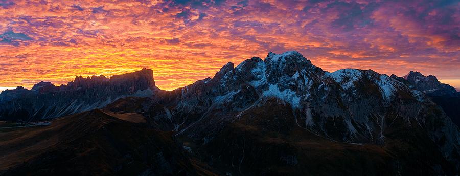 Dolomites sunrise #4 Photograph by Songquan Deng