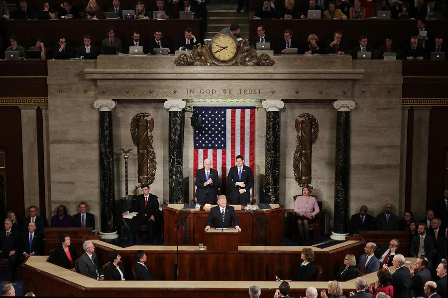 Donald Trump Delivers Address To Joint Session Of Congress Photograph by Chip Somodevilla