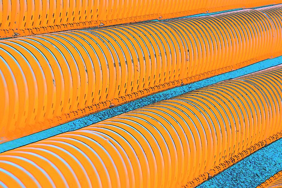 4 Drain Field Pipes Photograph by Jerry Sodorff