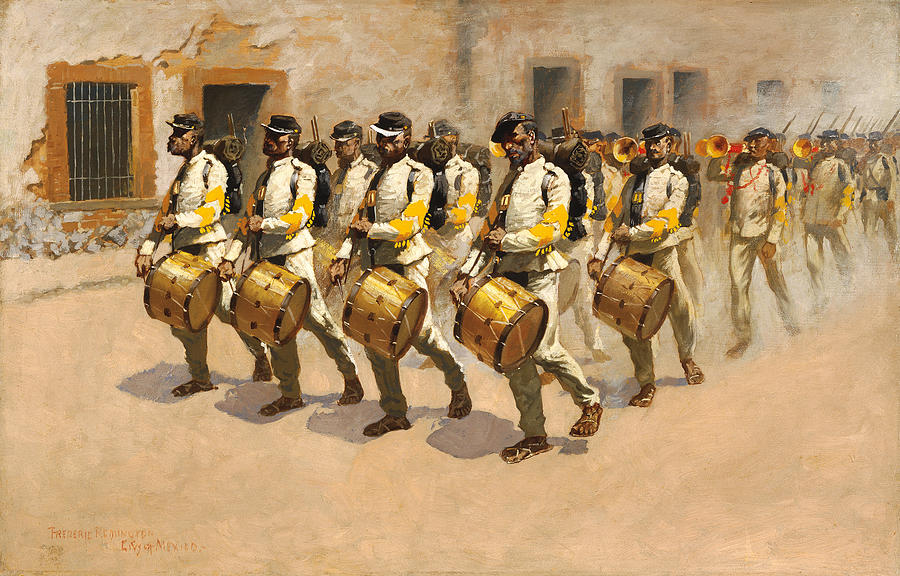 Drum Corps #5 Painting by Frederic Remington
