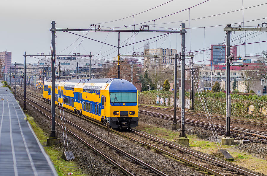 Dutch train at Amersfoort #4 Photograph by JanJBrand