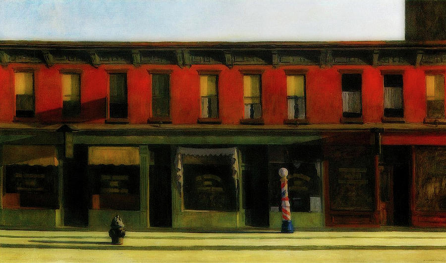 Early Sunday Morning Painting - Early Sunday Morning by Edward Hopper Early Sunday Morning Painting - Early Sunday Morning by Edward Hopper