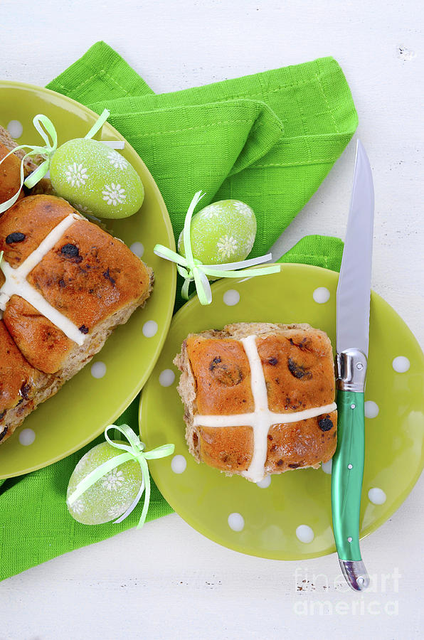 Easter Fruit Hot Cross Buns #4 Photograph by Milleflore Images