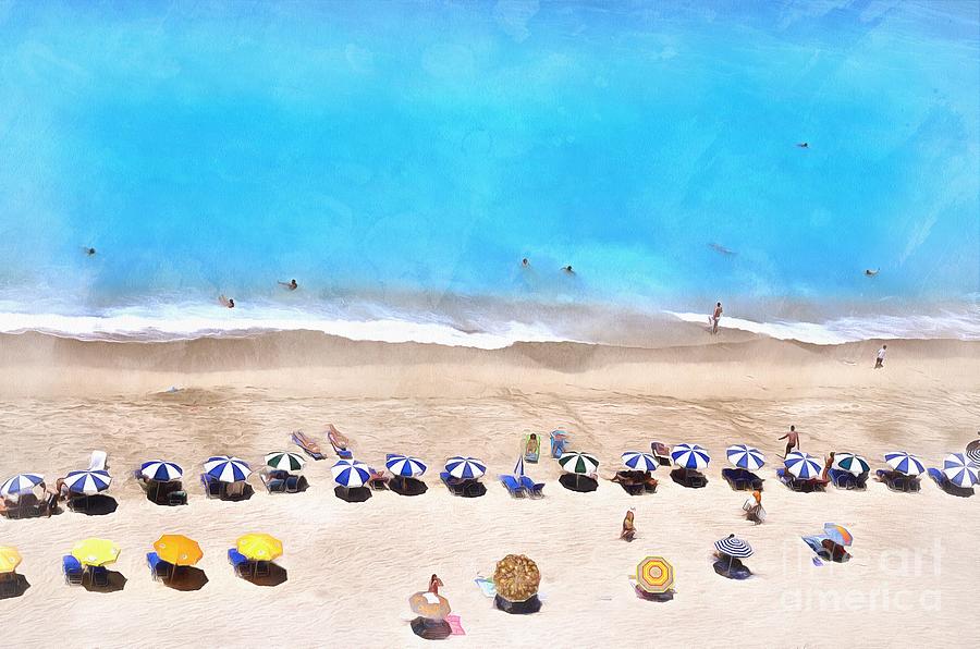 Egremni beach #4 Painting by George Atsametakis
