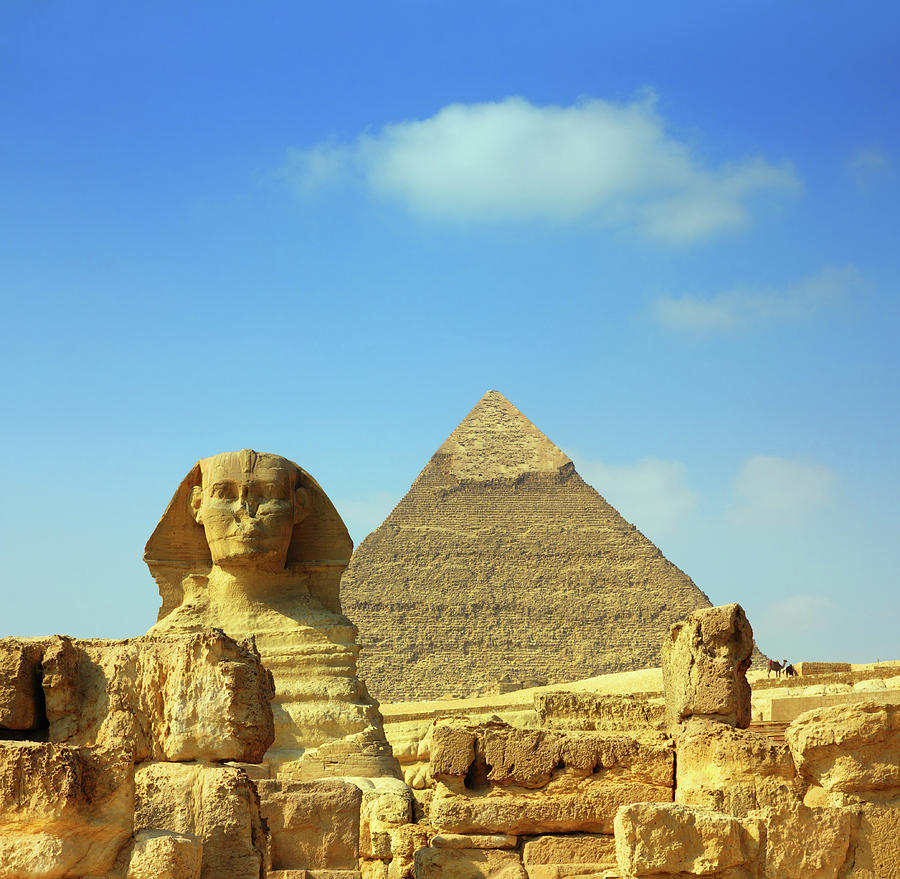egypt Cheops pyramid and sphinx #4 Photograph by Mikhail Kokhanchikov
