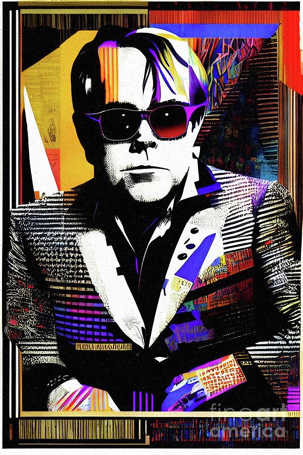 Elton John, Music Legend Painting by John Springfield - Pixels