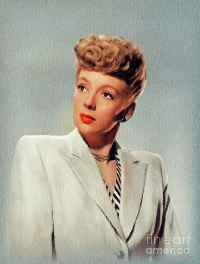 Evelyn Keyes, Vintage Actress Painting