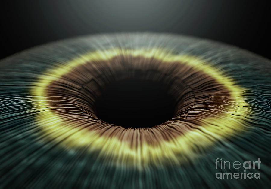 Iris Digital Art - Eye Iris Microscopic #4 by Allan Swart
