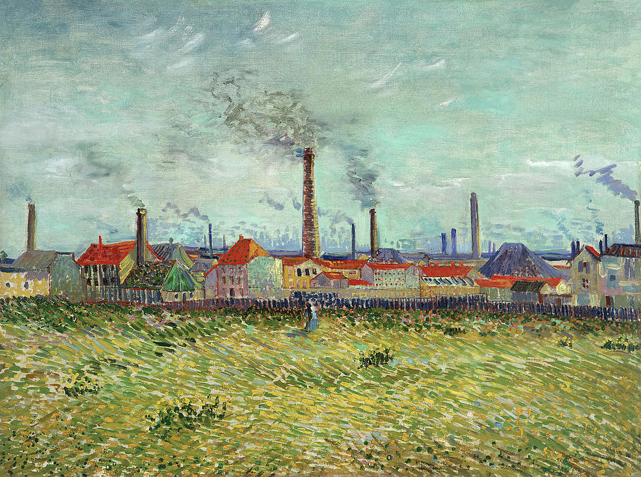 Factories At Clichy By Vincent Van Gogh Painting