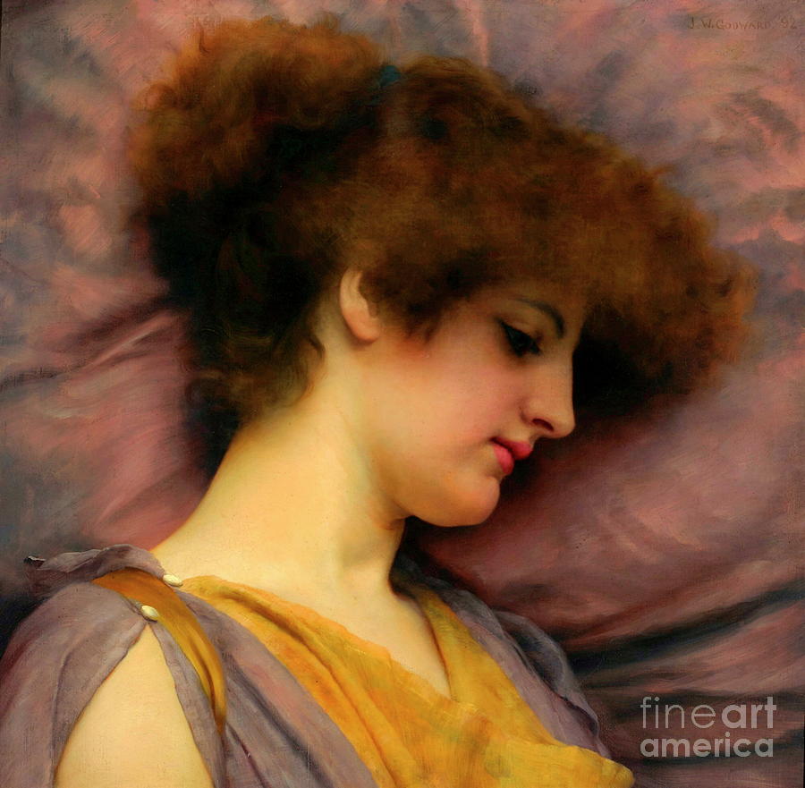 Far away thoughts #4 Painting by John William Godward