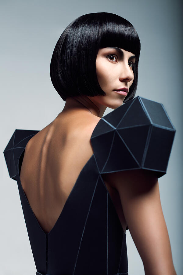 Fashion portrait of woman in futuristic dress #4 Photograph by Lambada
