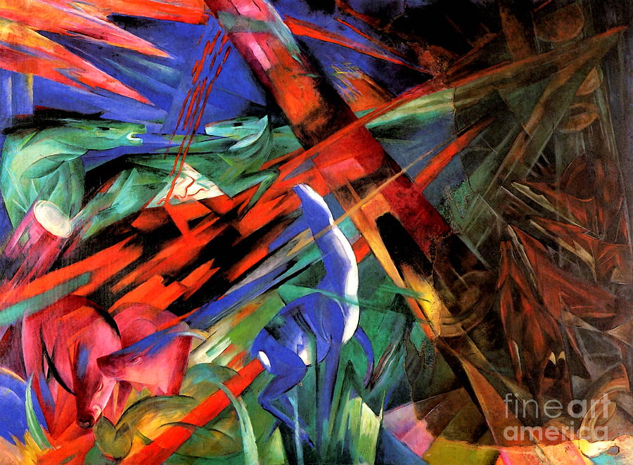 Franz Marc Painting - Fate of the Animals #4 by Franz Marc