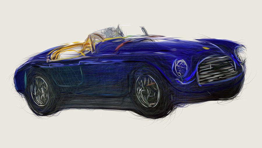 Ferrari 166 MM Drawing #4 Digital Art by CarsToon Concept