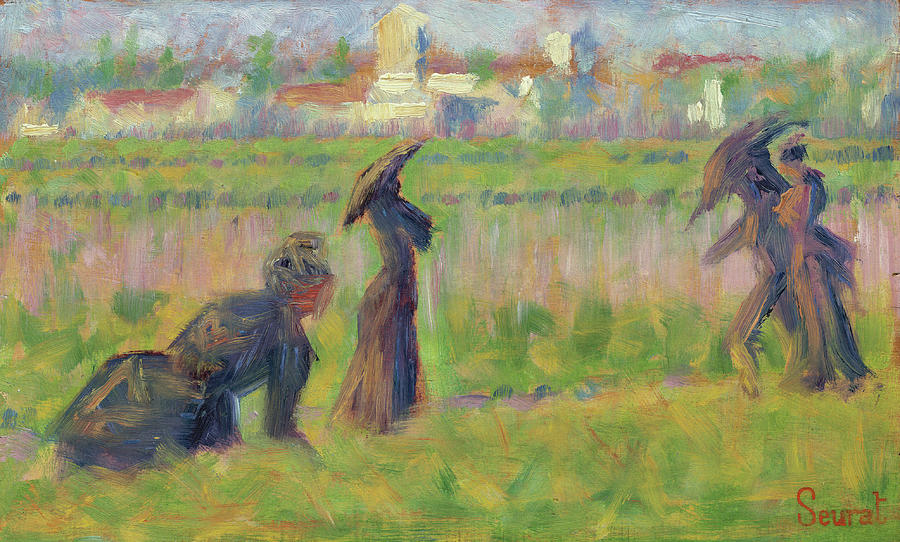Landscape Painting - Figures in a Landscape #4 by Georges Seurat