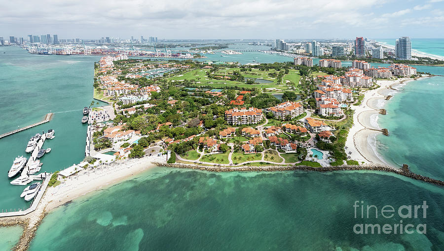 Fisher Island Aerial View #4 Photograph by David Oppenheimer