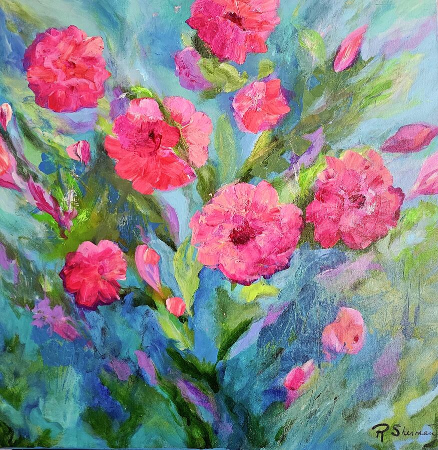 Floral Fantasy #4 Painting by Rosie Sherman