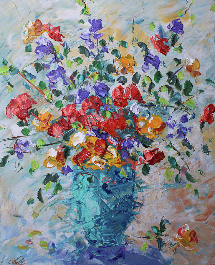 Floral #4 Painting by Frederic Payet